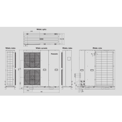 Pompa ciepła MONOBLOK TCAP 9 kW 400V 2 wentylatory R32 PANASONIC