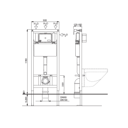 Stelaż podtynkowy do WC DUPLO 189 BASIC Schwab 674420