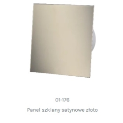 Panel szklany satynowe złoto dla wentylatorów dRim 100/125 airRoxy