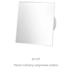 Panel szklany satynowe srebro dla wentylatorów dRim 100/125 airRoxy