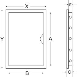 Drzwiczki rewizyjne plastikowe ABS 15x15cm BIAŁE airROXY