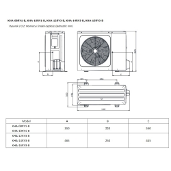 Pompa ciepła SPLIT 8 kW KMK-100RY3 +  KHA-08RY1 KAISAI