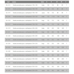 Kratka z zaślepkami 250x250 BIAŁA 02-322 AIRROXY