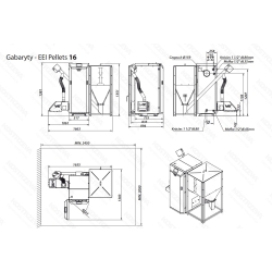 Kocioł, piec na pellet, pelet EEI Pellets 16kW KOSTRZEWA zasyp od boku