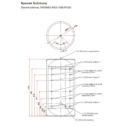 Zbiornik buforowy TSBUFF200 200L THERMES