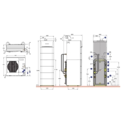 Pomapa ciepła hybrydowa ( kocioł gazowy + pompa ciepła ) HPI G 25/8 MR Hybrid V200 DE DIETRICH