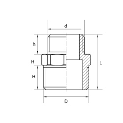 Nypel niklowany redukcyjny 1/2x3/8