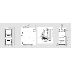 Kocioł zasypowy na drewno METALFACH SEMAX BASIC 15kW