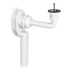 MCALPINE Syfon podtynkowy 11/4"x50mm z przedłużką 250mm BIAŁY