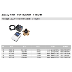 V-MIX ST 10/230 Zestaw: V-Therm +siłownik + zawór mieszający 4-drogowy VALVEX