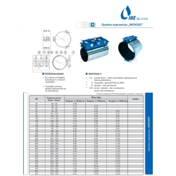 Opaska naprawcza INOXGIS 159-171 L-200mm DN150 IGE