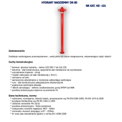 Hydrant nadziemny DN80 L-2150 PN10/16 malowany proszkowo HD-101 WODROL