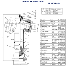 Hydrant nadziemny DN80 L-2150 PN10/16 malowany proszkowo HD-101 WODROL