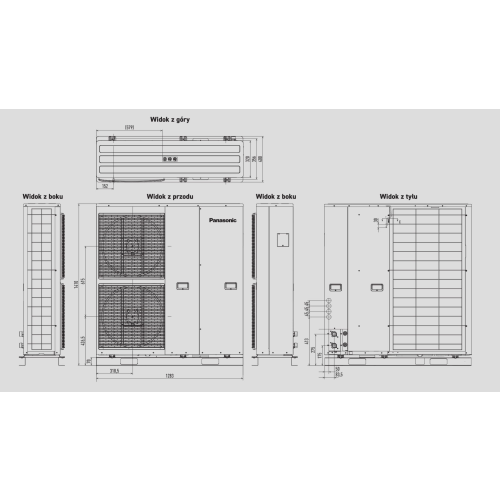Pompa ciepła MONOBLOK TCAP 9 kW 400V 2 wentylatory R32 PANASONIC