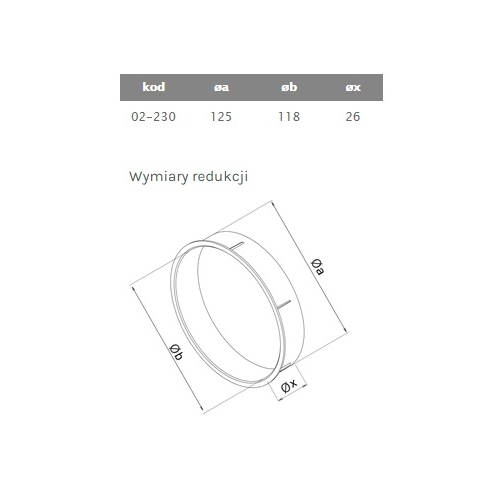 Redukcja 120/125 - ring airRoxy