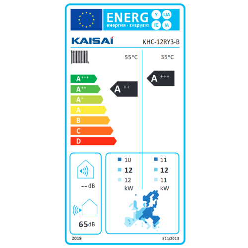 Pompa ciepła powietrze-woda monoblok, ARCTIC 12,10kW 400V, grzałka 3/6/9kW, Wi-Fi, MODBUS KHC-12RY3
