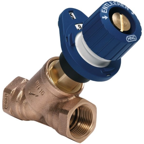 Zawór z nastawą Kombi 3-Plus NIEBIESKI, powrót, 1/2", GW HONEYWELL / RESIDEO