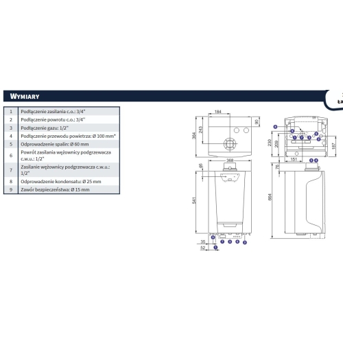 Pakiet kocioł gazowy 1 funkcyjny MCR3 evo 24T + regulator Smart TC DE DIETRICH