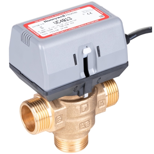 Zawór przełączający 3-drogowy 1" ( DN25 ) GZ MQ6000/U + siłownik VC4013, strefowy, sterowanie SPST HONEYWELL