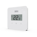 TECH Przewodowy regulator pokojowy dwustanowy - duże cyfry  (panel przedni ze szkła) biały T-2.1
