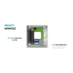 TECH Przewodowy regulator pokojowy dwustanowy - duże cyfry  (panel przedni ze szkła) biały T-2.1