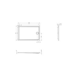 GRANADA Brodzik 120x80x4 FLAT ROCA