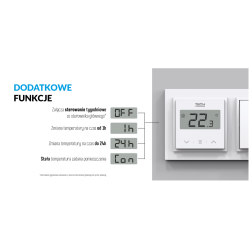 TECH Przewodowy regulator pokojowy doramkowy do listwy L-X i L-12 dedykowany CZARNY F-12b