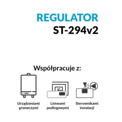 TECH Bezprzewodowy regulator pokojowy dwustanowy biały ST-294 v2