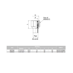 Złączka V-PEX 3/4'' ( DN20 )  niklowana VALVEX