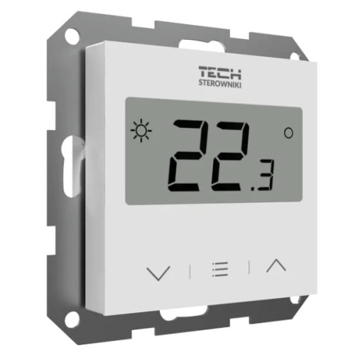 TECH PRZEWODOWY Regulator pokojowy DWUSTANOWY DO SYSTEMÓW RAMKOWYCH biały F-2z v1