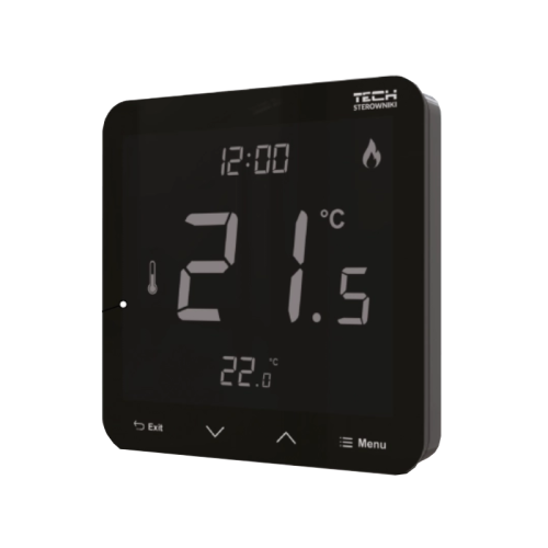 Przewodowy regulator pokojowy do listwy L-X i L-12 dedykowany CZARNY R-12s TECH