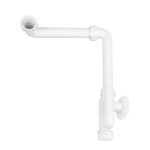 MCALPINE Syfon umywalkowy rurowy 11/4"x32mm, bez spustu z rewizją , z przedłużką oszczedzającą miejsce pod umywalką