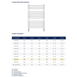 Grzejnik łazienkowy GR2, wymiary 570x1350, 23-żeberka, MOC-662W. TYP.GŁP-24/50 DIAMOND
