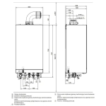 Kocioł gazowy VITODENS 050-W 25 kW 2 funkcyjny ( indywidualny komin ) B0KA VIESSMANN