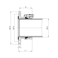 HAWLE Kołnierz S2000 dla rur PCW, PE DN 80-90 PN 16 nr.kat. 0400 5005037