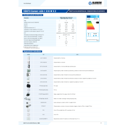Rekuperator ścienny VENTO EXPERT 160, higroskopijny wymiennik ciepła WIFI BLAUBERG