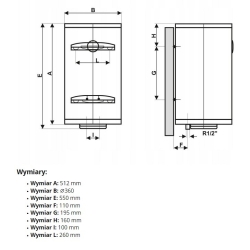 Ogrzewacz elektryczny wody VEST 30 L pionowy, wiszący