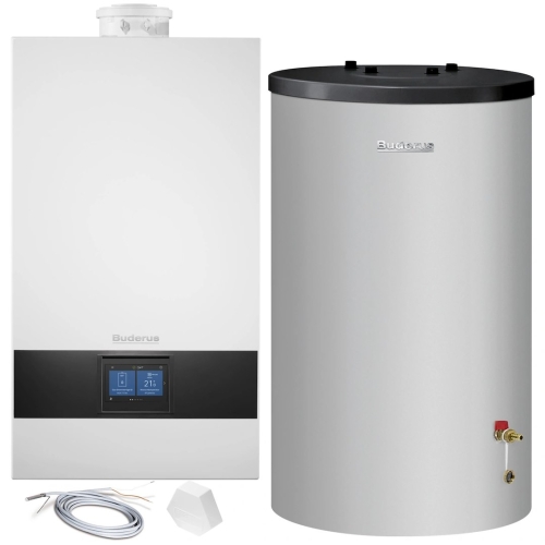 Pakiet Logamax plus GB172i.2-20 W H* + Podgrzewacz c.w.u. S120/ Panel BC400+ czujnik Fa + czujnik c.w.u. + RC100 BUDERUS