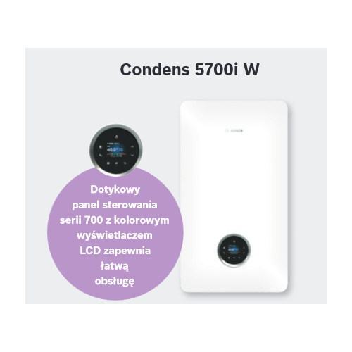 Kocioł gazowy kondensacyjny jednofunkcyjny Condens GC5700iW 15 P 23 BOSCH