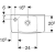 Umywalka kompaktowa Geberit Selnova Compact, krótka, z powierzchnią odkładczą, 45cm, otwór z LEWEJ STRONY