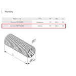 Kanał elastyczny, rura wentylacyjna o przekroju okrągłym fi 75 mm z powłoką antybakteryjną i antystatyczną, ( zwój 50 m ) ( cena za 50 mb ) (zielony)