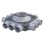 Rozdzielacz 12- króćcowy, przyłącza DN75 potrójne, 12x75/160mm VENTS