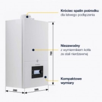 Kocioł gazowy kondensacyjny 1 funkcyjny 24 kW ( 7857045 ) + separator 3/4 XS90 DE ( FL1-03-04748-EU ) DE DIETRICH