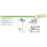 Kocioł gazowy kondensacyjny 1 funkcyjny 24 kW ( 7857045 ) + separator 3/4 XS90 DE ( FL1-03-04748-EU ) DE DIETRICH