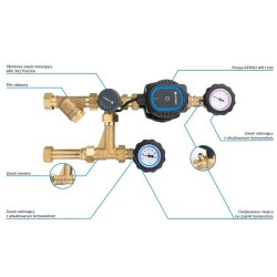 Grupa pompowa BPS 996 AP, z obrotowym zaworem mieszającym ARV 362 ProClick, pompa AFRISO APH 160 AFRISO