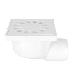 Kratka ściekowa PCV DN50 10x10 BOCZNA BIAŁA DES