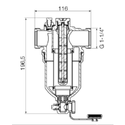 Separator zanieczyszczeń H-Pure DN32 1 1/4