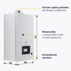 Kocioł gazowy kondensacyjny 1 funkcyjny 24 kW DE DIETRICH