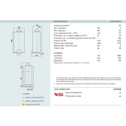 Podgrzewacz gazowy pojemnościowy wiszący SGA Micro X EE 42 L /kwadratowy/ ARISTON