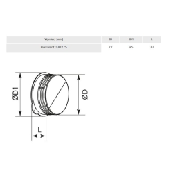 Zaślepka do systemu FlexiVent fi 75 mm VENTS
